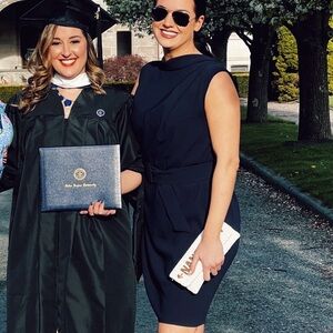 Elegant Navy Sleeveless Tunic Dress